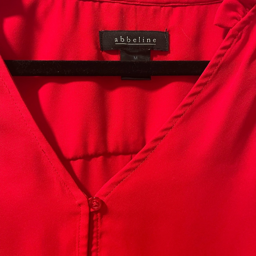 Abbeline Red Blouse - Picture 2 of 4